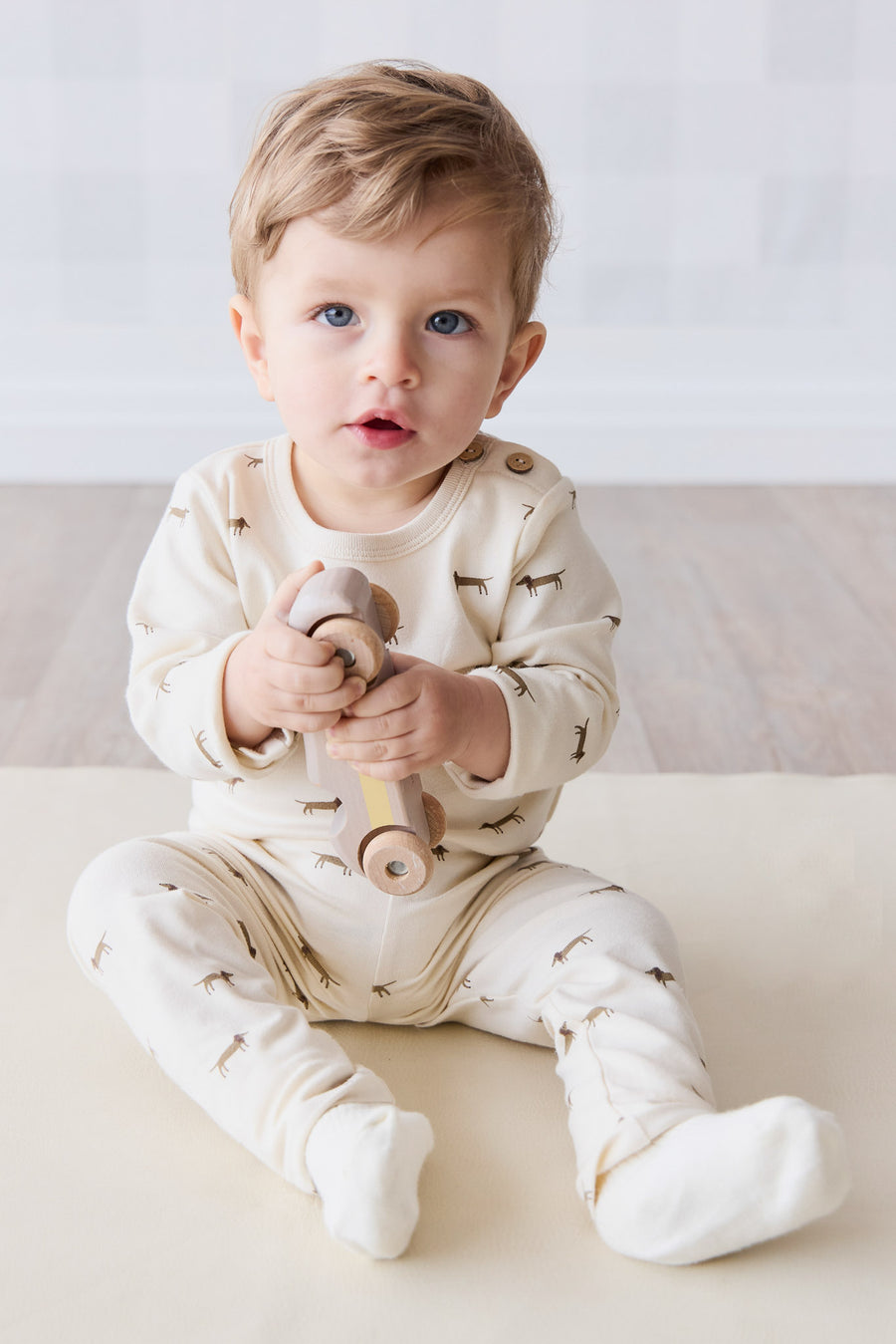 Organic Cotton Fernley Bodysuit - Cosy Basil Cloud Childrens Bodysuit from Jamie Kay USA