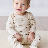 Organic Cotton Fernley Bodysuit - Cosy Basil Cloud Childrens Bodysuit from Jamie Kay USA