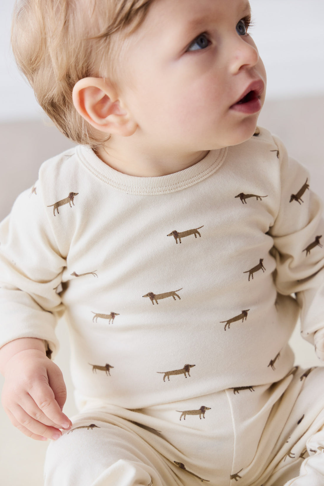 Organic Cotton Fernley Bodysuit - Cosy Basil Cloud Childrens Bodysuit from Jamie Kay USA