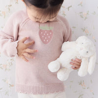 Audrey Knitted Jumper - Strawberry Childrens Jumper from Jamie Kay USA