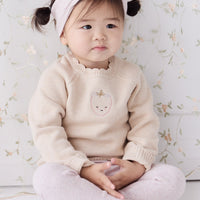 Audrey Knitted Jumper - Oatmeal Marle Childrens Jumper from Jamie Kay USA