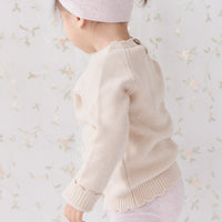 Audrey Knitted Jumper - Oatmeal Marle Childrens Jumper from Jamie Kay USA