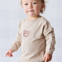 Organic Cotton Damien Sweatshirt - Fawn Bear Childrens Top from Jamie Kay USA