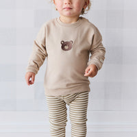 Organic Cotton Damien Sweatshirt - Fawn Bear Childrens Top from Jamie Kay USA