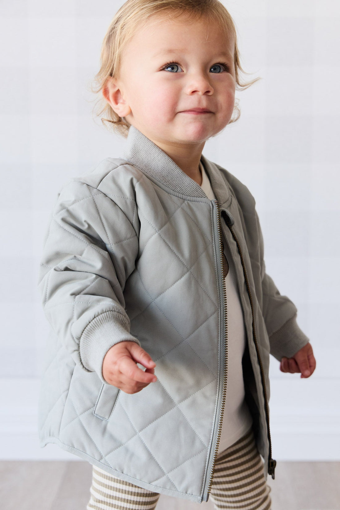 Harley Bomber Jacket - Sage Childrens Jacket from Jamie Kay USA