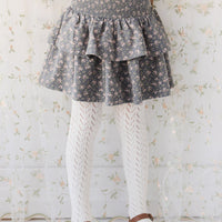 Organic Cotton Ruby Skirt - Rosalie Floral Lava Childrens Skirt from Jamie Kay USA