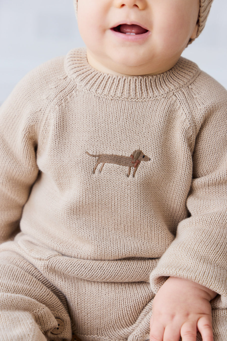 Ethan Jumper - Fawn Basil Childrens Jumper from Jamie Kay USA