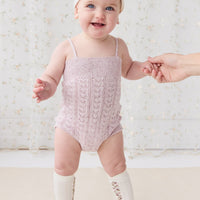 Cassie Sock - Parchment Childrens Sock from Jamie Kay USA