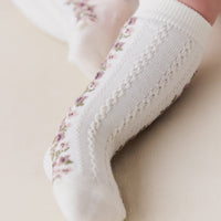 Cassie Sock - Parchment Childrens Sock from Jamie Kay USA