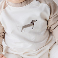 Organic Cotton Tao Sweatshirt Onepiece - Cosy Basil Fawn Childrens Onepiece from Jamie Kay USA