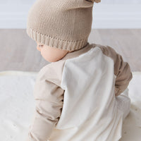 Organic Cotton Tao Sweatshirt Onepiece - Cosy Basil Fawn Childrens Onepiece from Jamie Kay USA