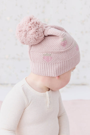 Juliette Beanie - Strawberry Childrens Hat from Jamie Kay USA