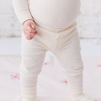 Organic Cotton Fine Rib Legging - Lily Fleck Childrens Legging from Jamie Kay USA