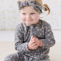 Organic Cotton Frankie Onepiece - Rosalie Floral Lava Childrens Onepiece from Jamie Kay USA