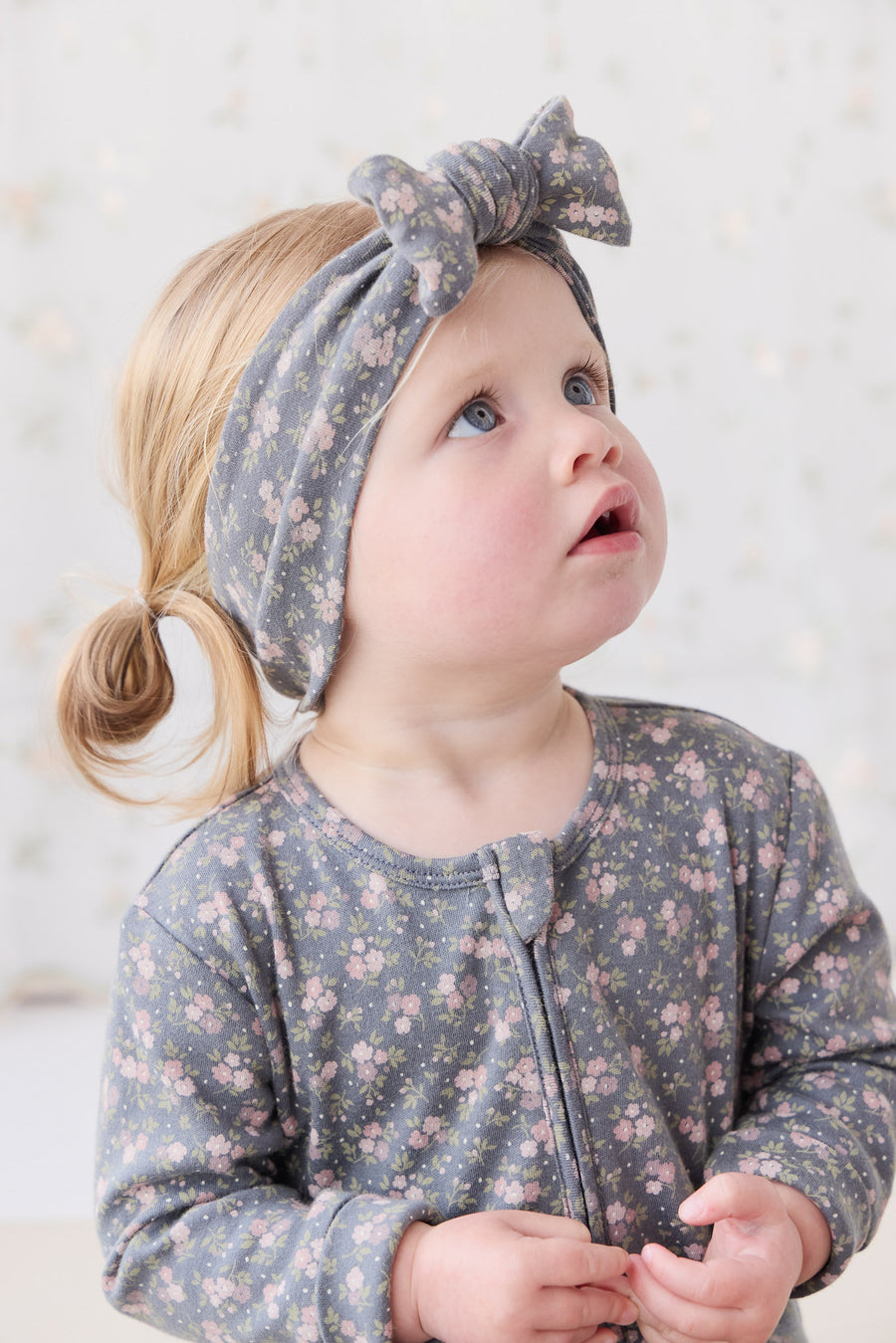 Organic Cotton Frankie Onepiece - Rosalie Floral Lava Childrens Onepiece from Jamie Kay USA