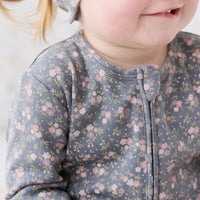 Organic Cotton Frankie Onepiece - Rosalie Floral Lava Childrens Onepiece from Jamie Kay USA