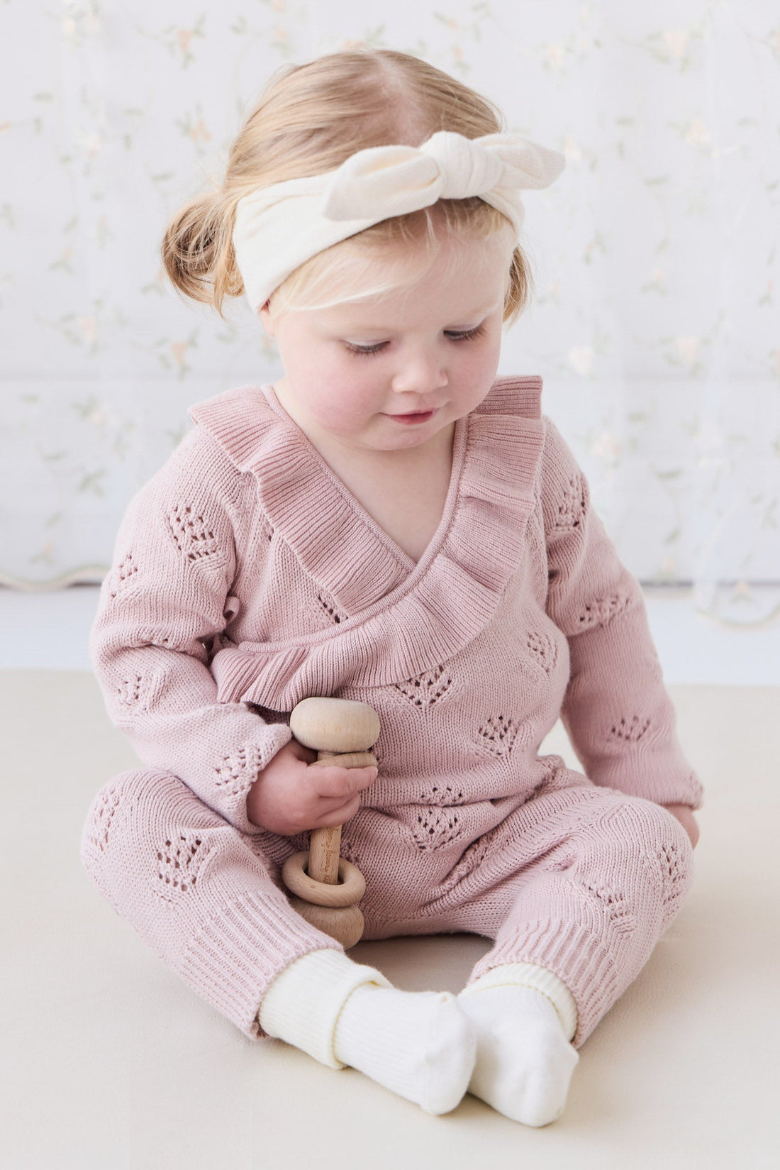 Lilah Onepiece - Ballet Pink Marle Childrens Onepiece from Jamie Kay USA