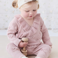 Lilah Onepiece - Ballet Pink Marle Childrens Onepiece from Jamie Kay USA