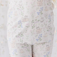 Organic Cotton Everyday Bike Short - Moons Garden Lavender Childrens Short from Jamie Kay USA