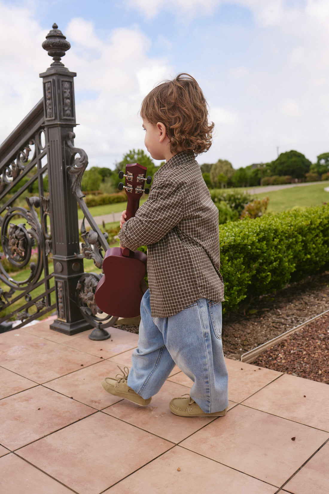 Rueben Pant - Antique Blue Childrens Pant from Jamie Kay USA