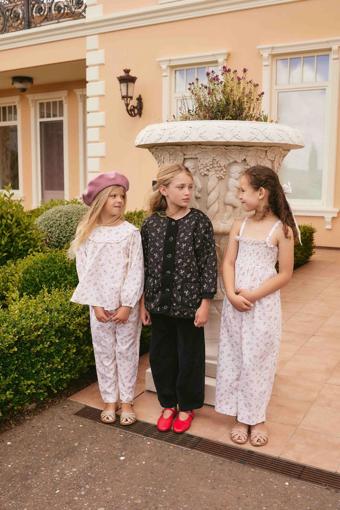 Organic Cotton Arabella Jumpsuit - Bianca Antique Childrens Jumpsuit from Jamie Kay USA