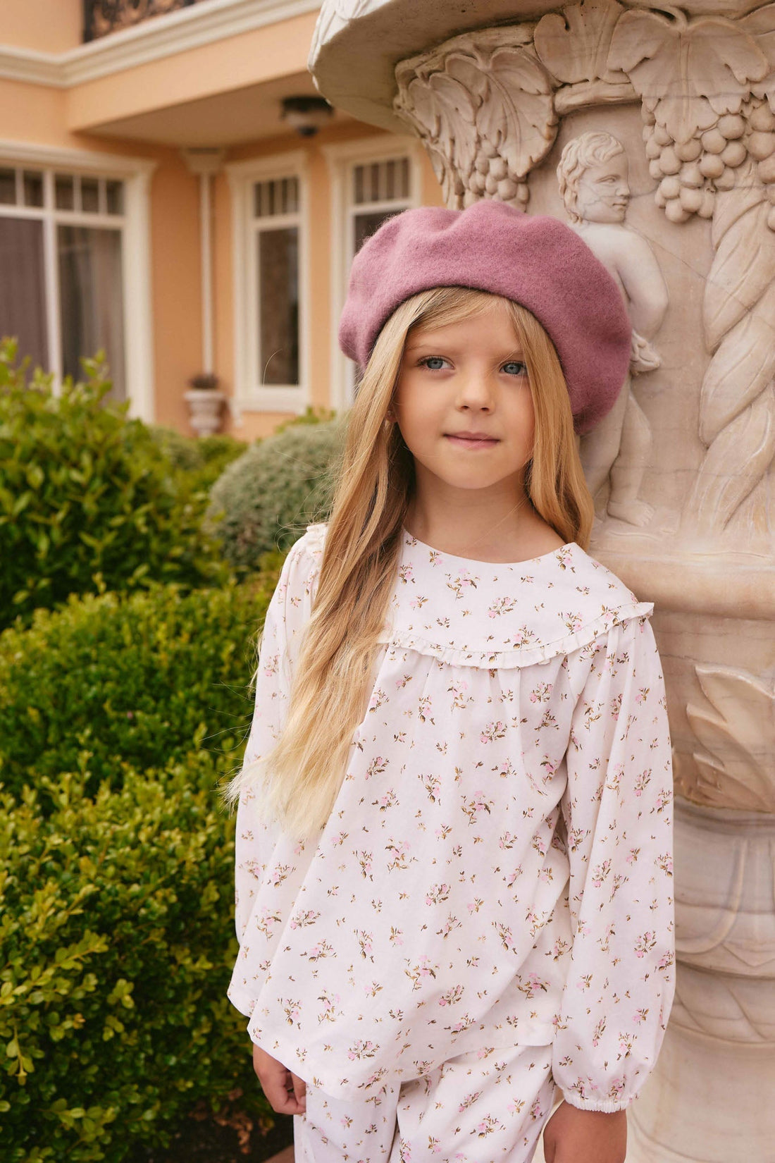 Organic Cotton Amira Blouse - Bianca Antique Childrens Top from Jamie Kay USA