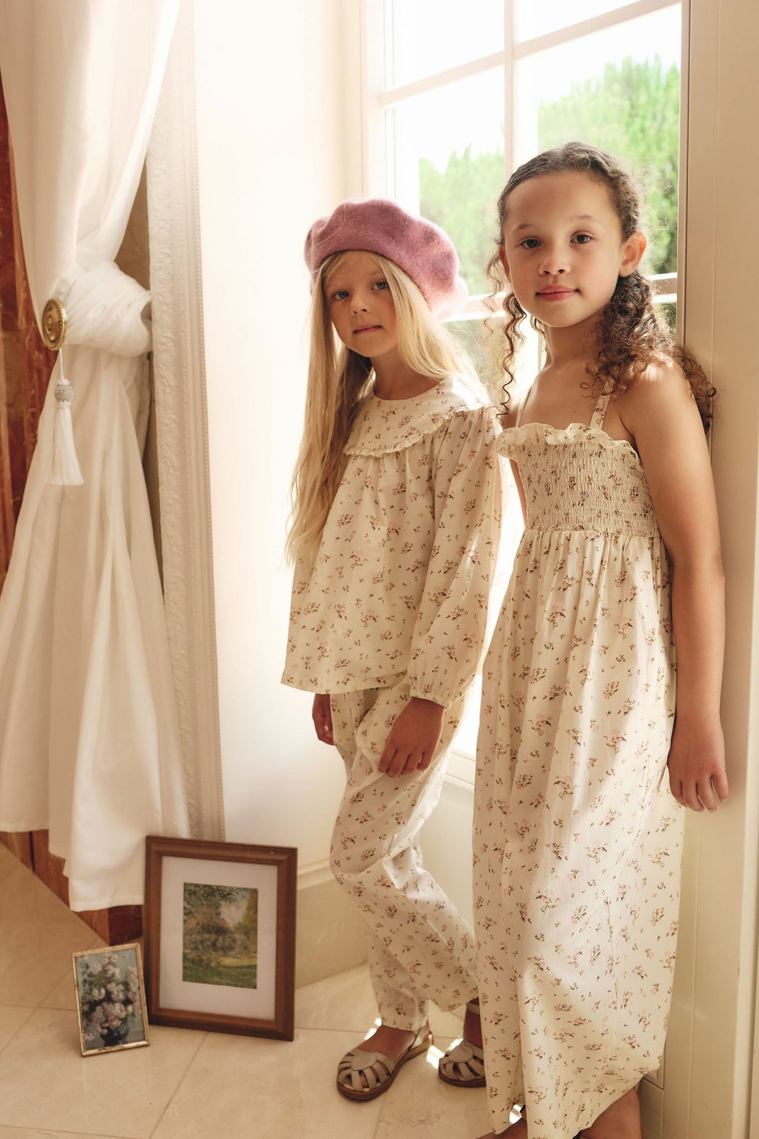 Organic Cotton Arabella Jumpsuit - Bianca Antique Childrens Jumpsuit from Jamie Kay USA