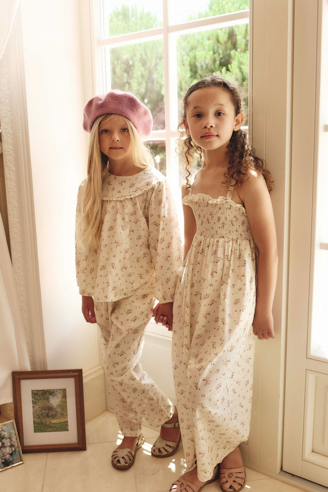 Organic Cotton Amira Blouse - Bianca Antique Childrens Top from Jamie Kay USA