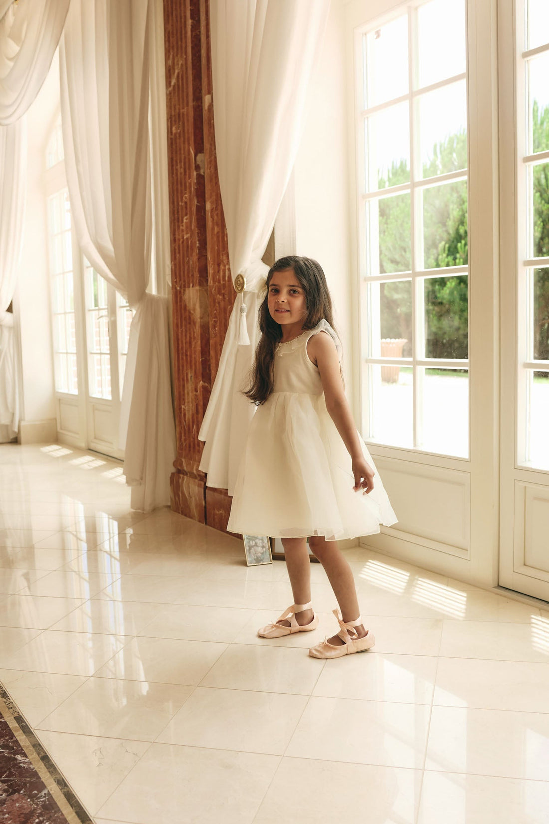 Adalyn Dress - Parchment Childrens Dress from Jamie Kay USA