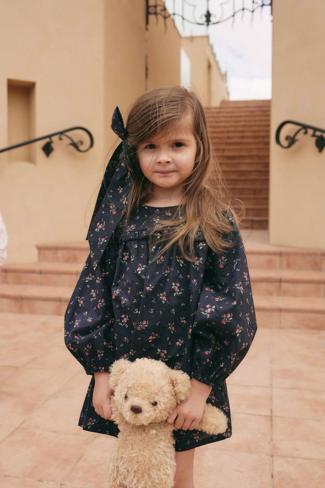 Organic Cotton Amira Dress - Bianca Noir Childrens Dress from Jamie Kay USA