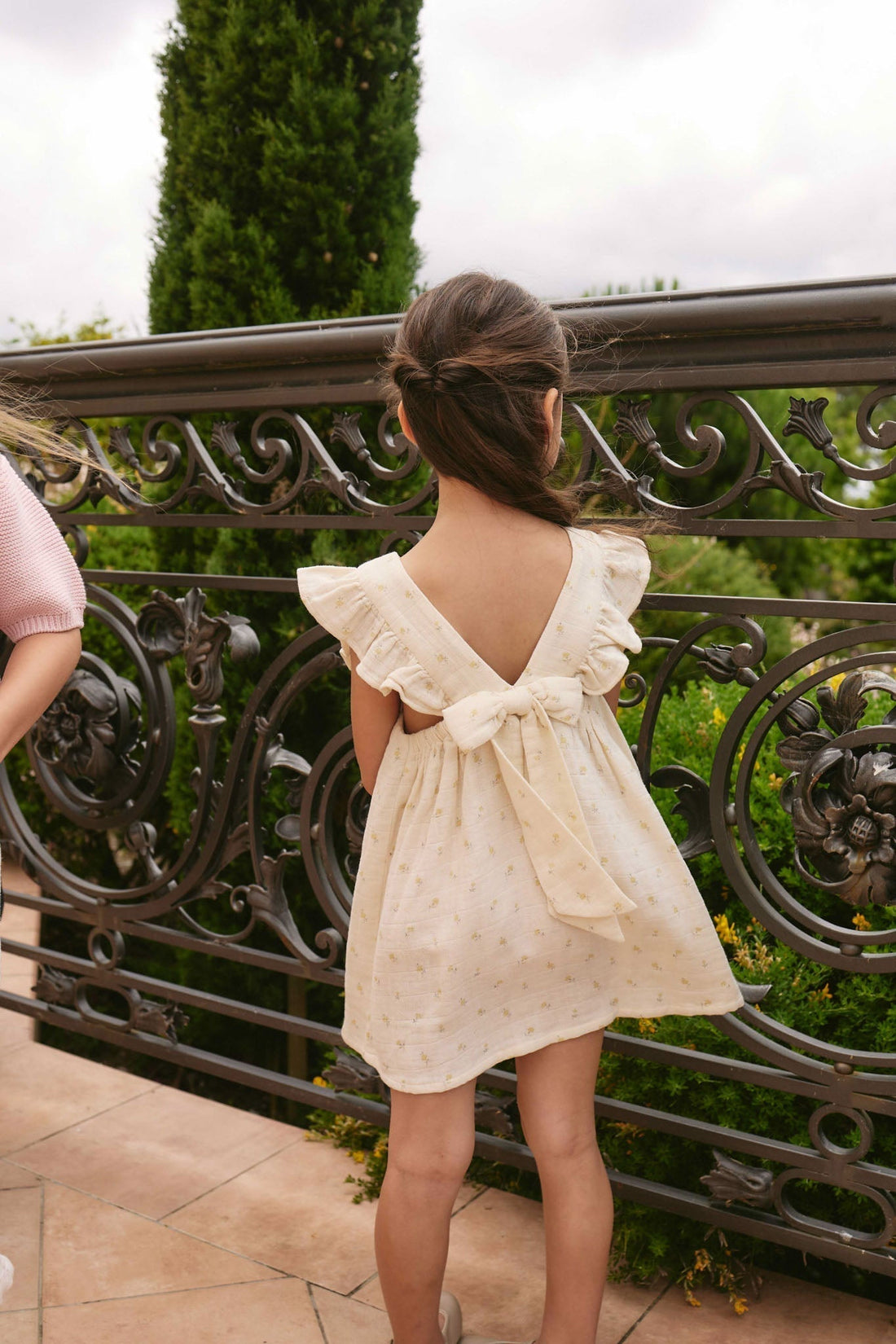 Organic Cotton Muslin Brielle Dress - Vintage Ditsy Childrens Dress from Jamie Kay USA