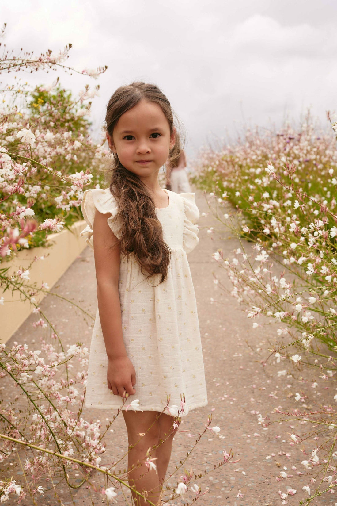 Organic Cotton Muslin Brielle Dress - Vintage Ditsy Childrens Dress from Jamie Kay USA