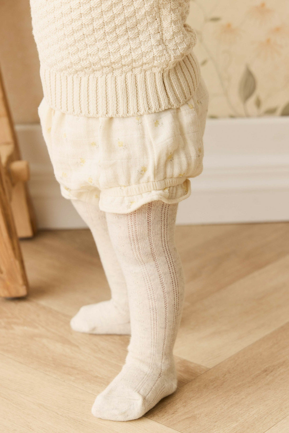 Organic Cotton Muslin Frill Bloomer - Vintage Ditsy Childrens Bloomer from Jamie Kay USA