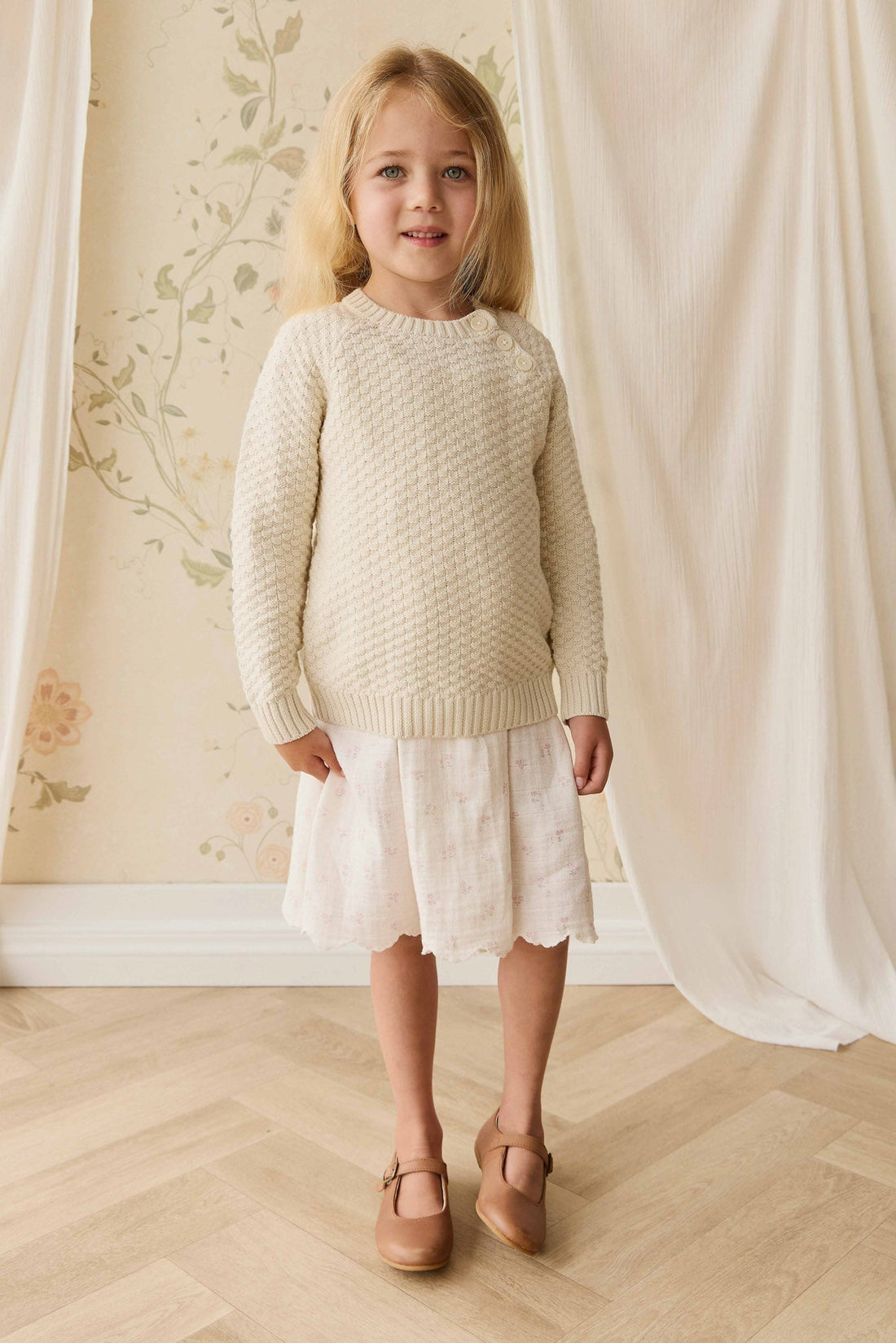 Emelia Jumper - Vanilla Childrens Jumper from Jamie Kay USA