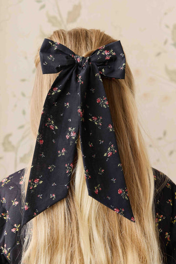 Organic Cotton Alora Bow - Bianca Noir Childrens Bow from Jamie Kay USA