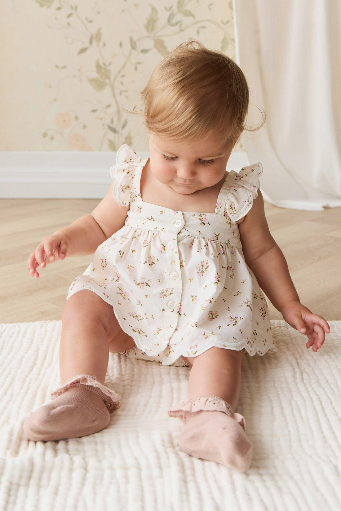 Organic Cotton Haylen Top - Bianca Antique Childrens Top from Jamie Kay USA