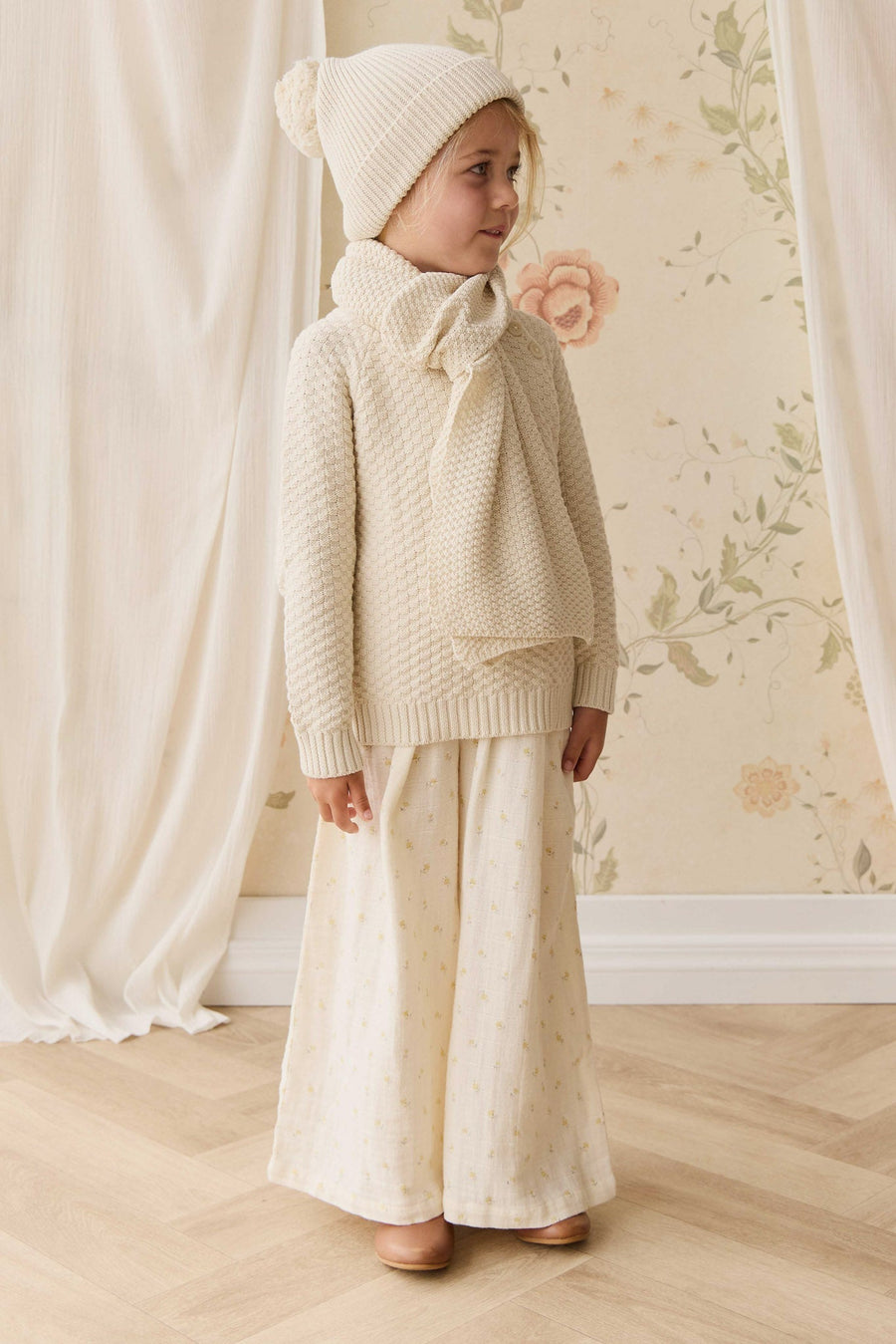 Emelia Scarf - Vanilla Childrens Scarf from Jamie Kay USA