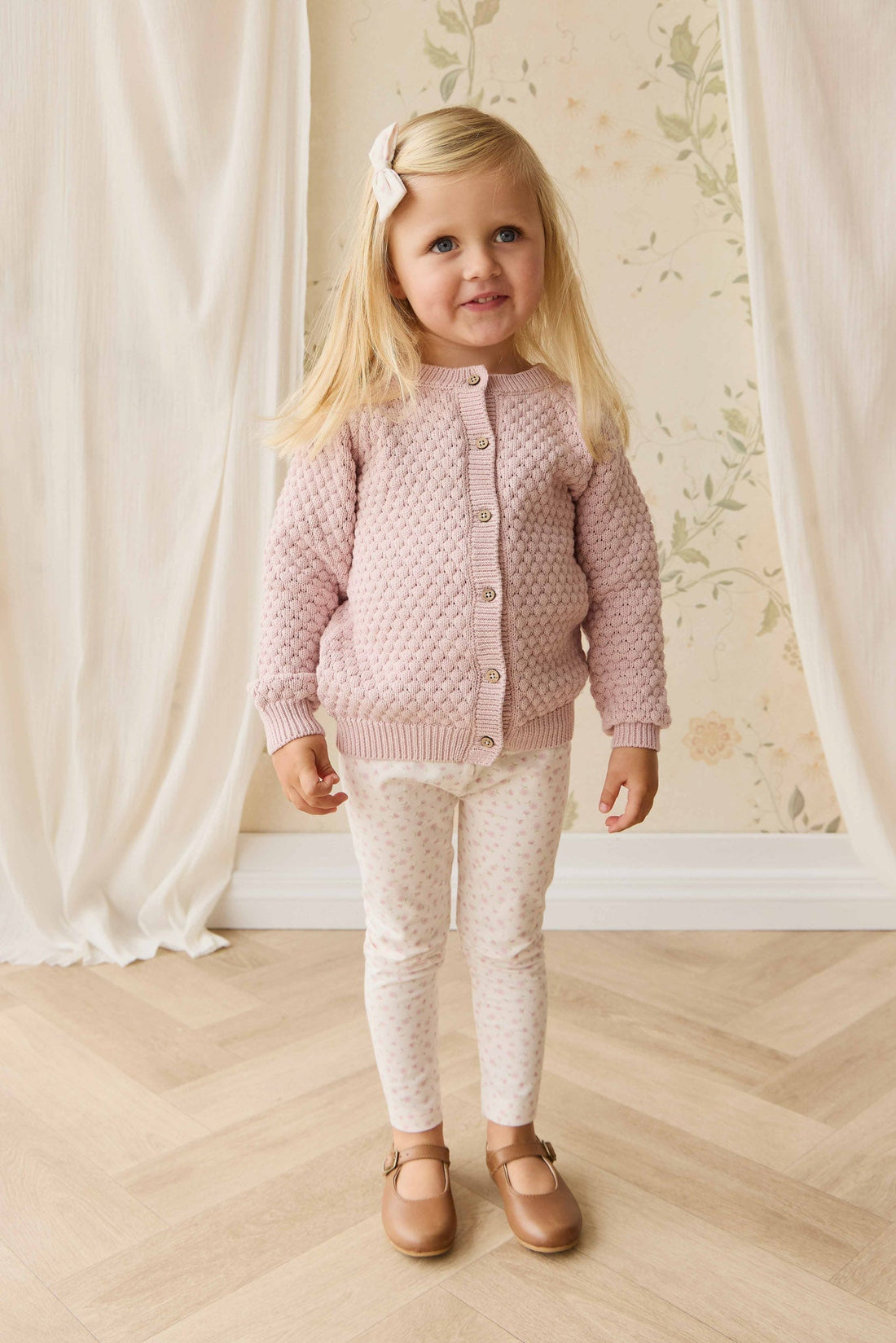 Organic Cotton Everyday Legging - Victoria Blush Childrens Legging from Jamie Kay USA