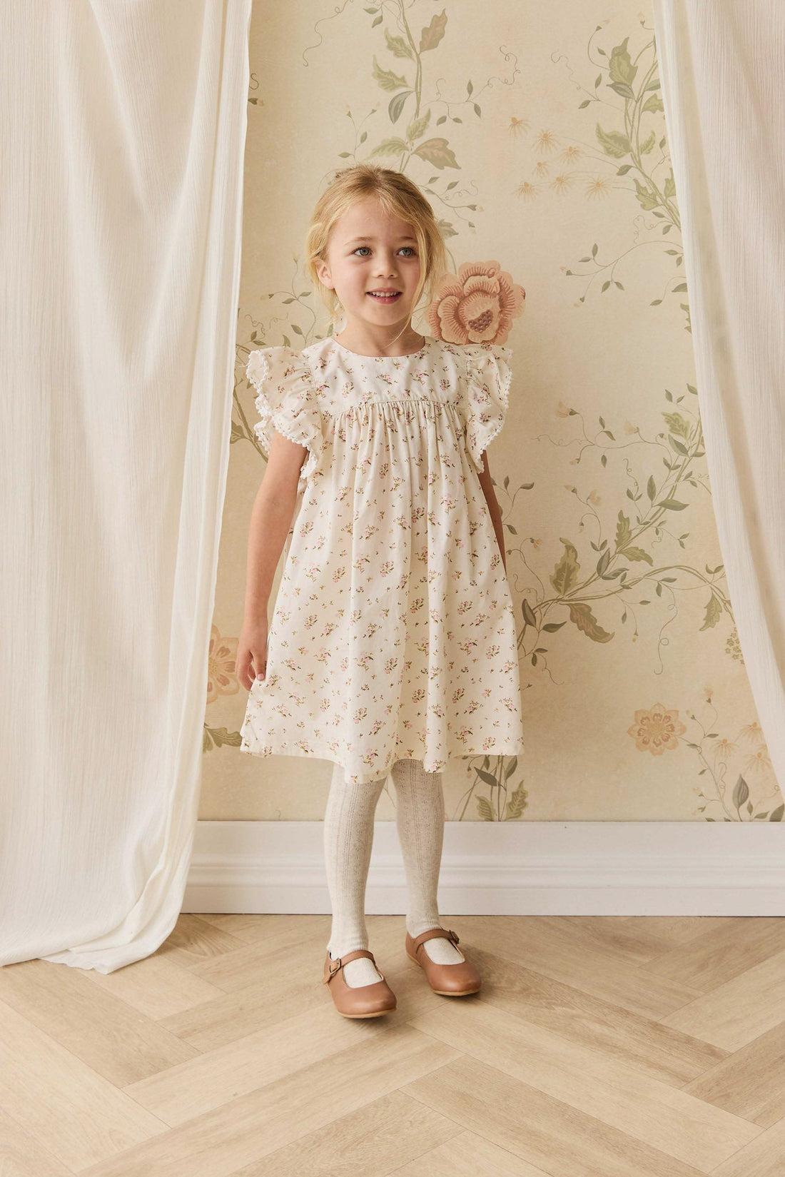 Organic Cotton Eleanor Dress - Bianca Antique Childrens Dress from Jamie Kay USA