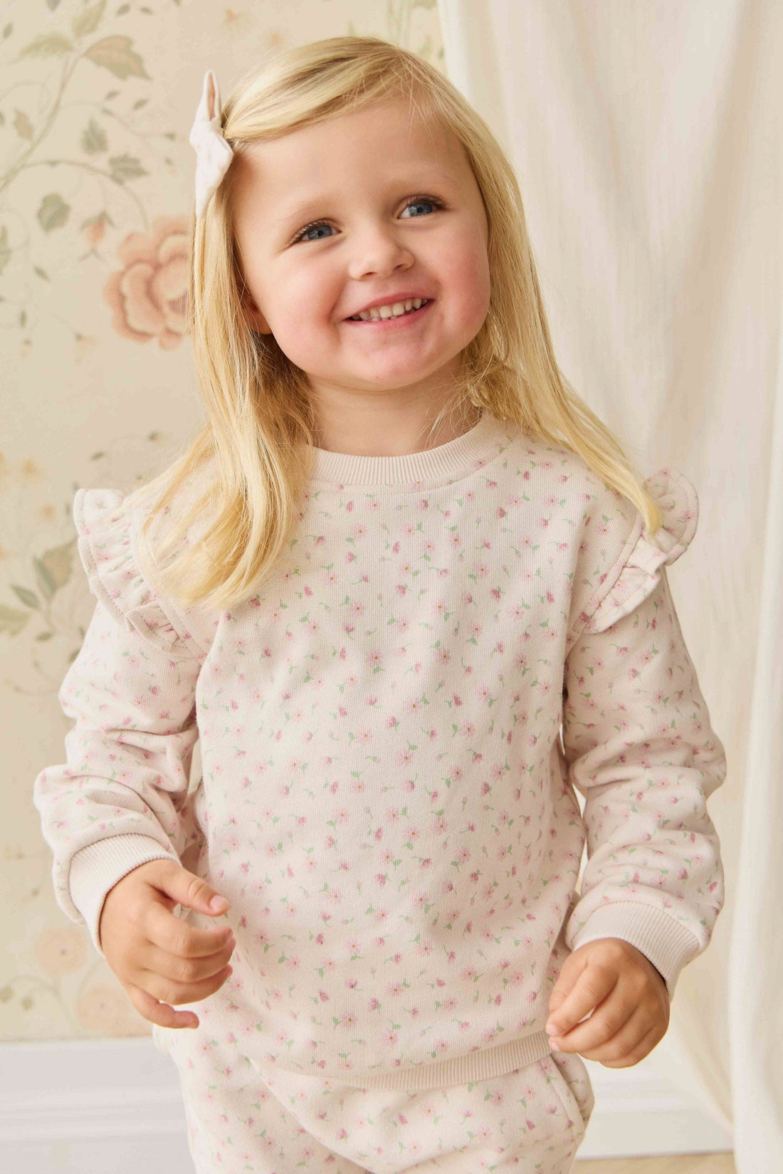 Organic Cotton Lilith Sweatshirt - Victoria Blush Childrens Top from Jamie Kay USA