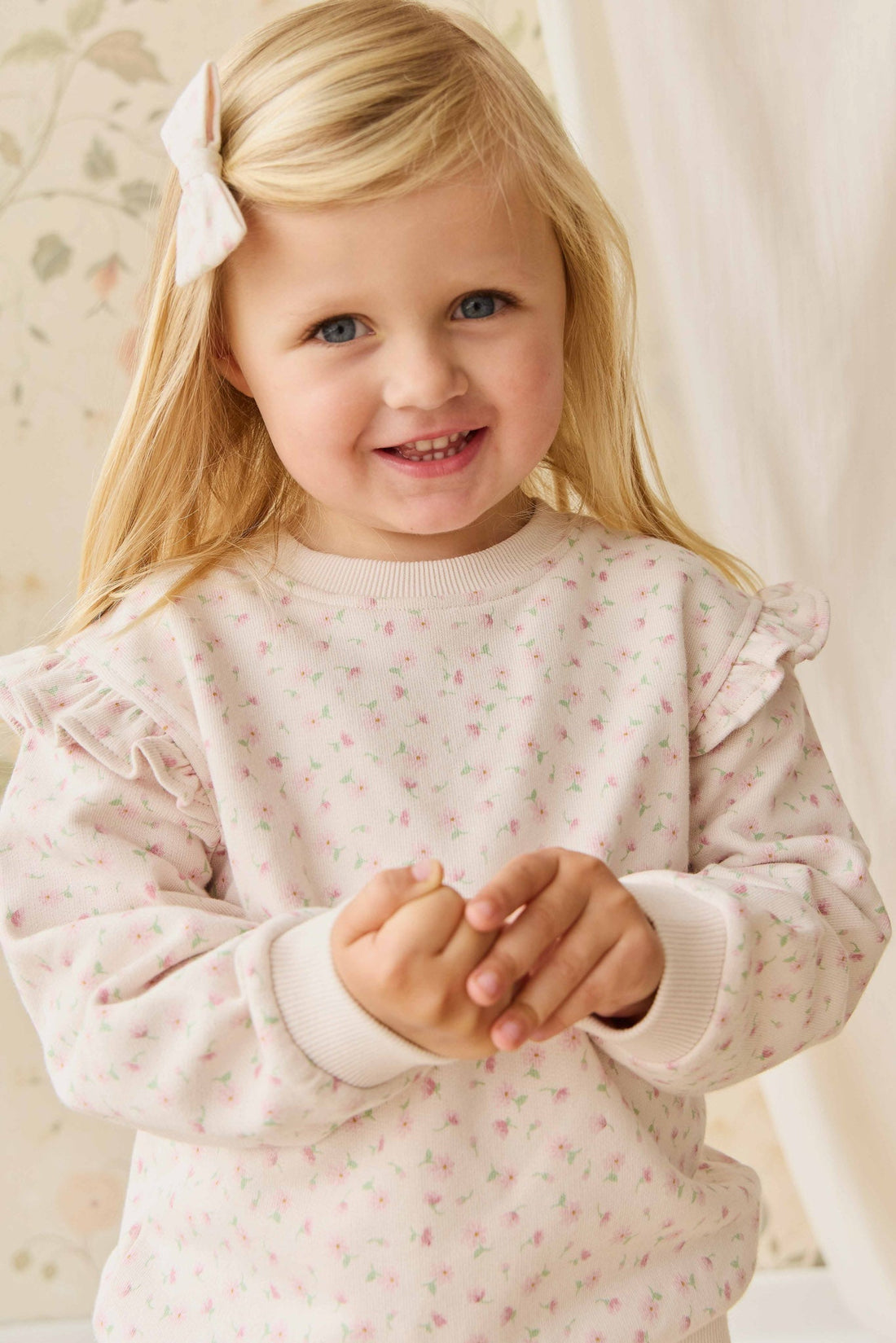 Organic Cotton Lilith Sweatshirt - Victoria Blush Childrens Top from Jamie Kay USA