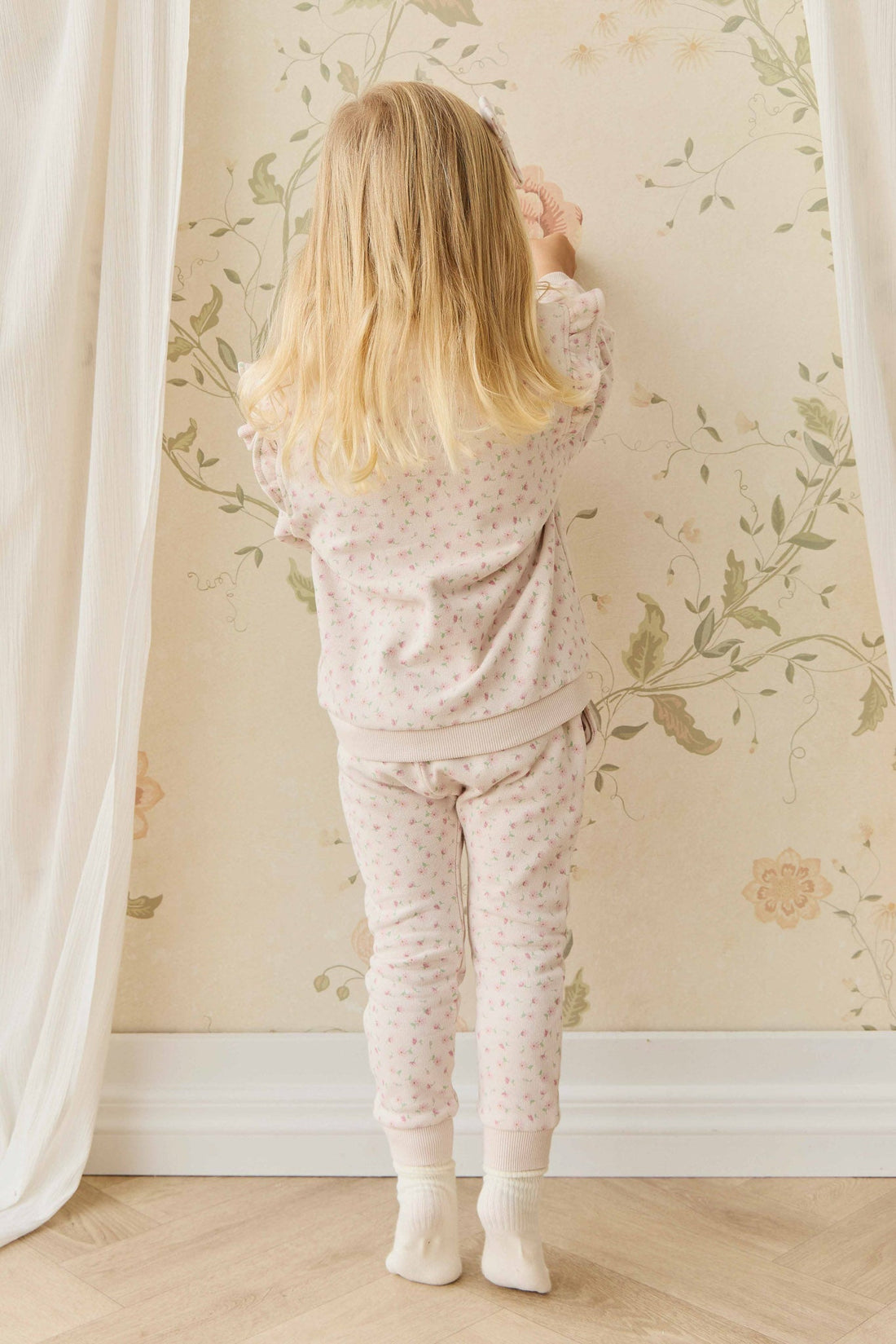 Organic Cotton Lilith Track Pant - Victoria Blush Childrens Pant from Jamie Kay USA