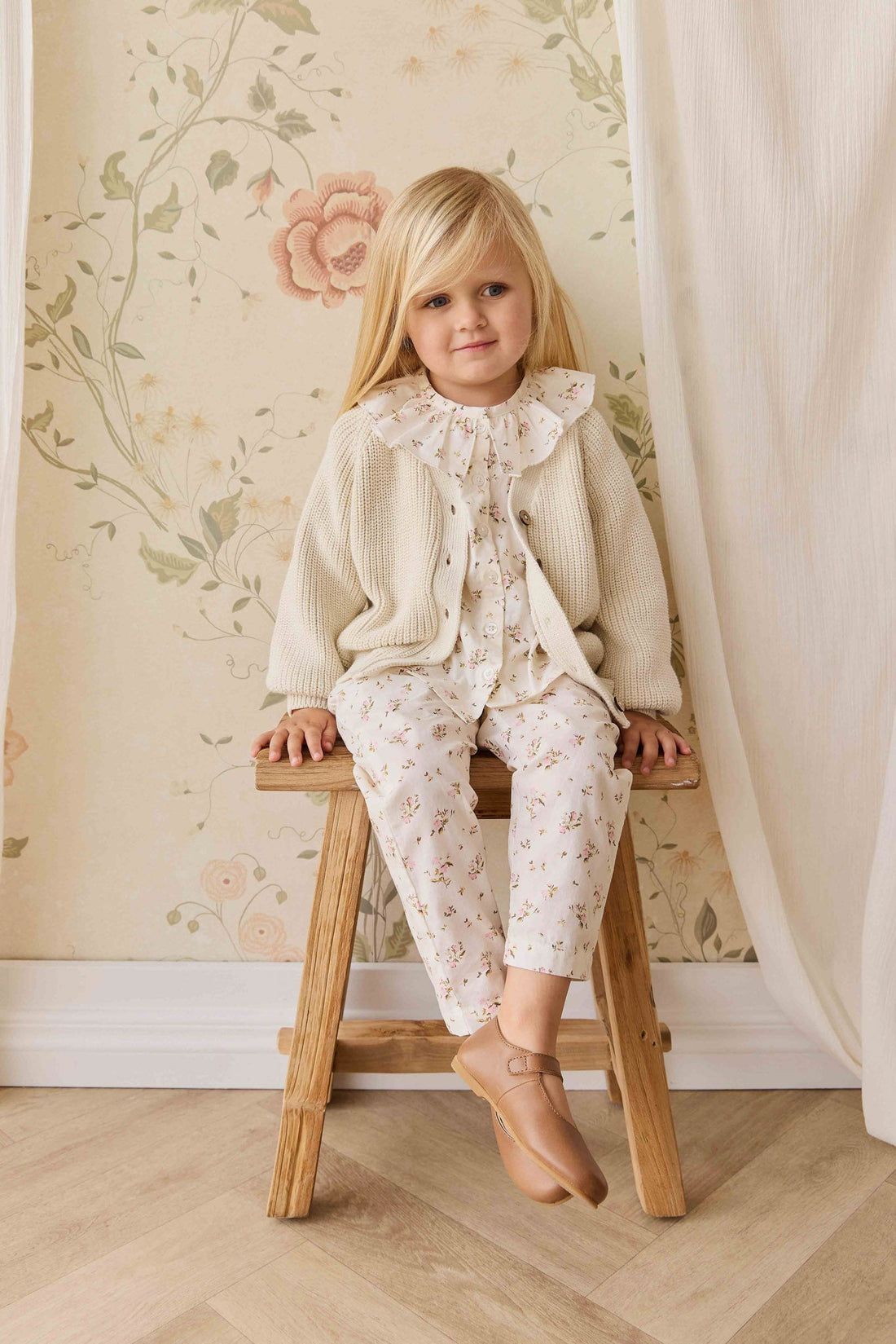Paloma Cardigan - Vanilla Childrens Cardigan from Jamie Kay USA