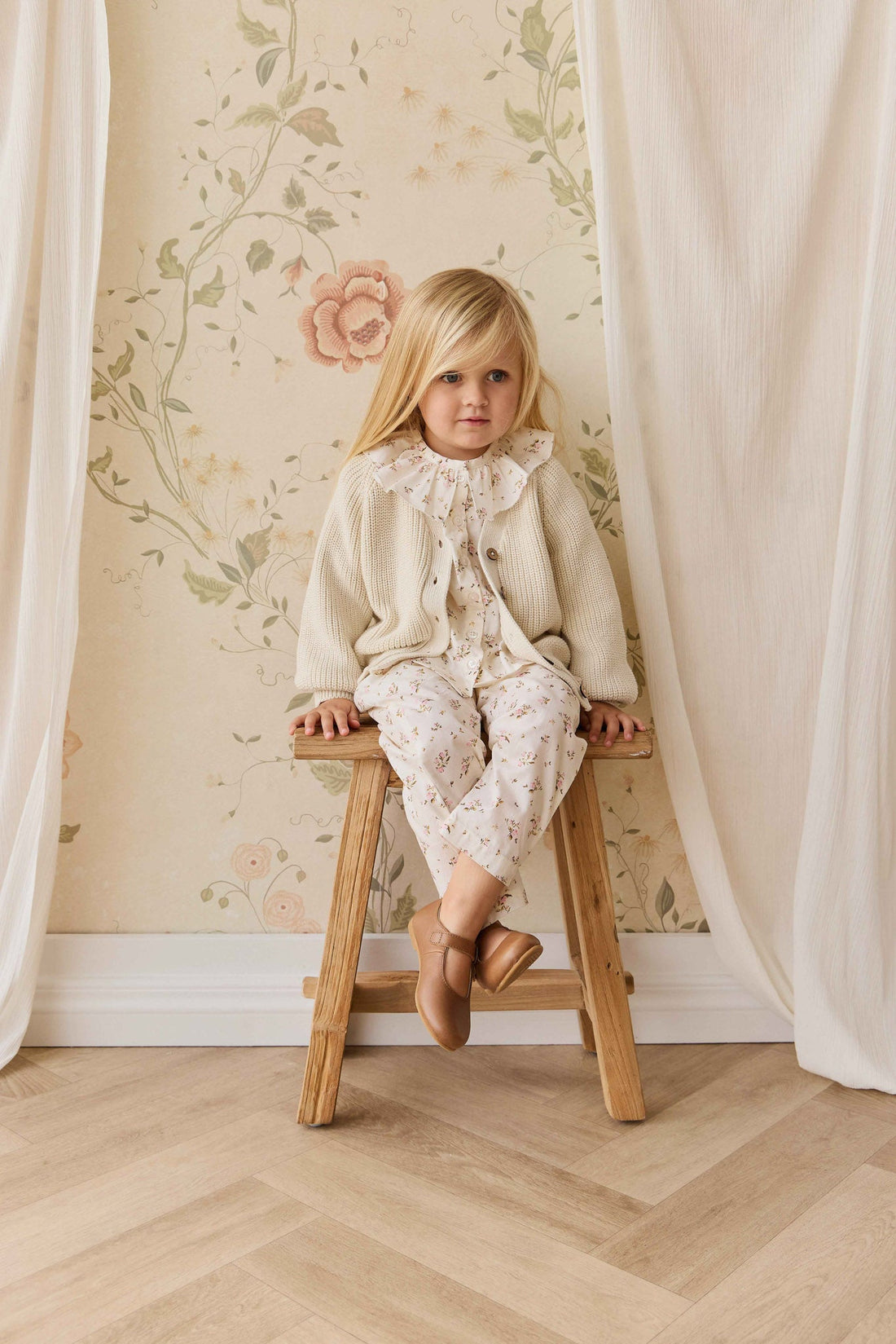 Organic Cotton Elodie Pant - Bianca Antique Childrens Pant from Jamie Kay USA