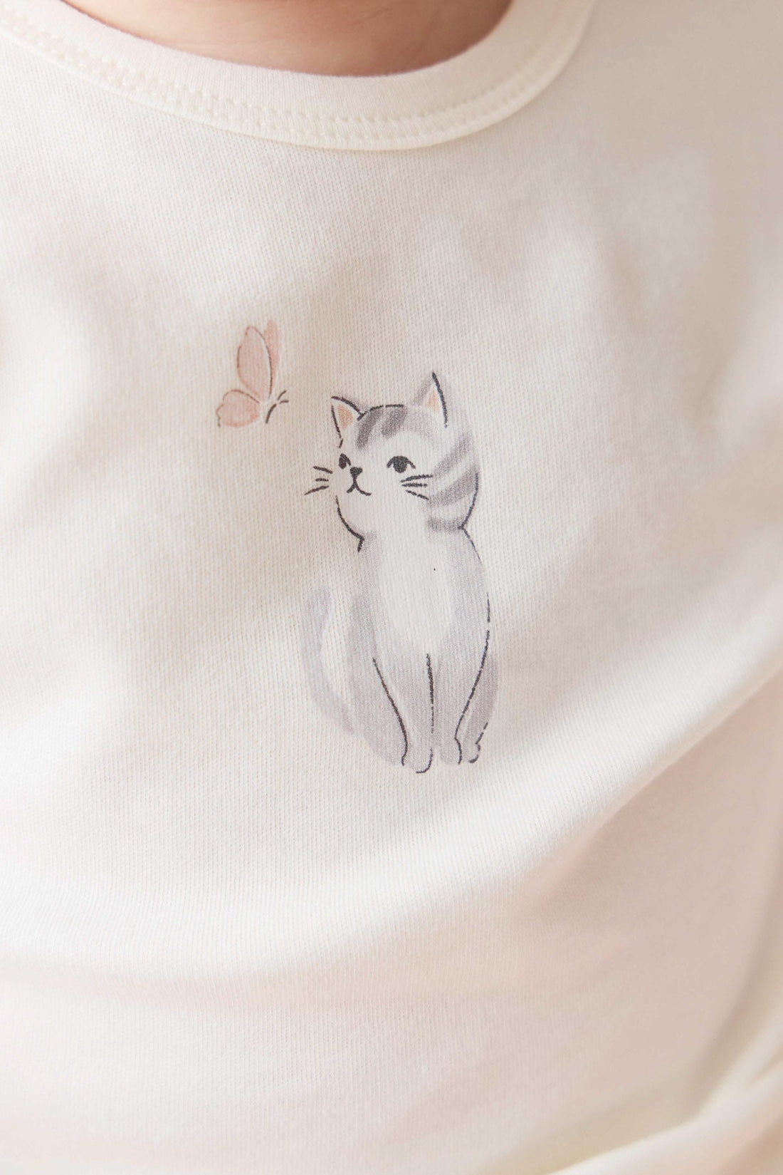 Pima Cotton Aude Tee - Little Moon Parchment Childrens Top from Jamie Kay USA