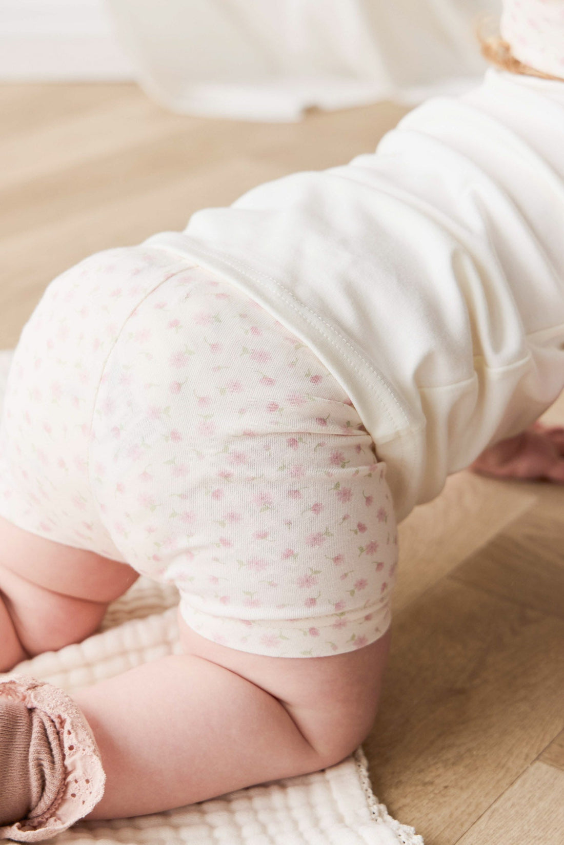 Organic Cotton Everyday Bike Short - Victoria Blush Childrens Short from Jamie Kay USA