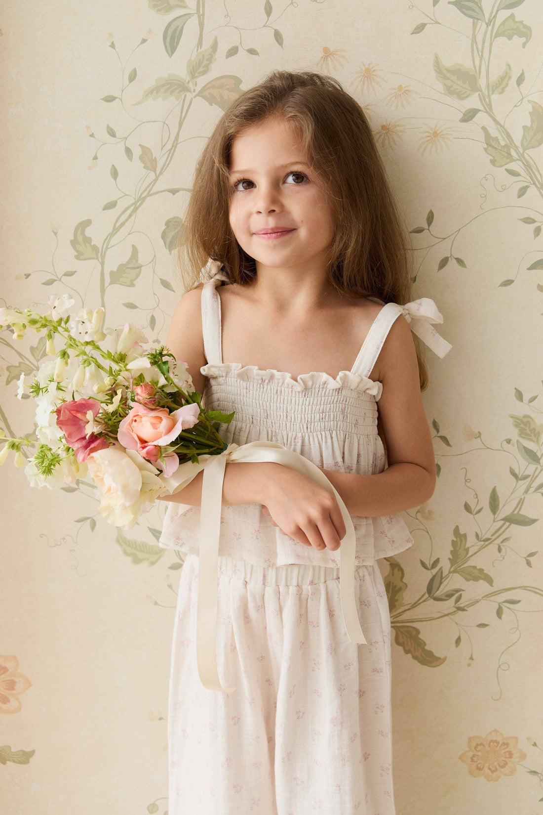Organic Cotton Muslin Odette Top - Pauline Pink Childrens Top from Jamie Kay USA