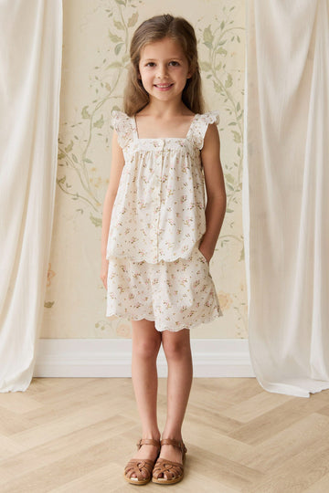 Organic Cotton Haylen Short - Bianca Antique Childrens Short from Jamie Kay USA