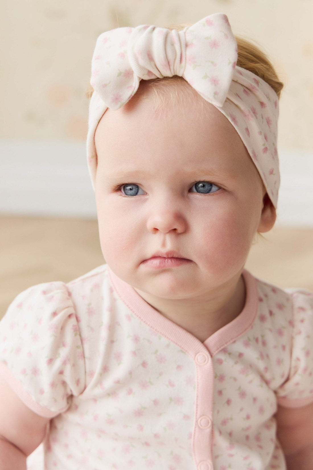 Organic Cotton Headband - Victoria Blush Childrens Headband from Jamie Kay USA