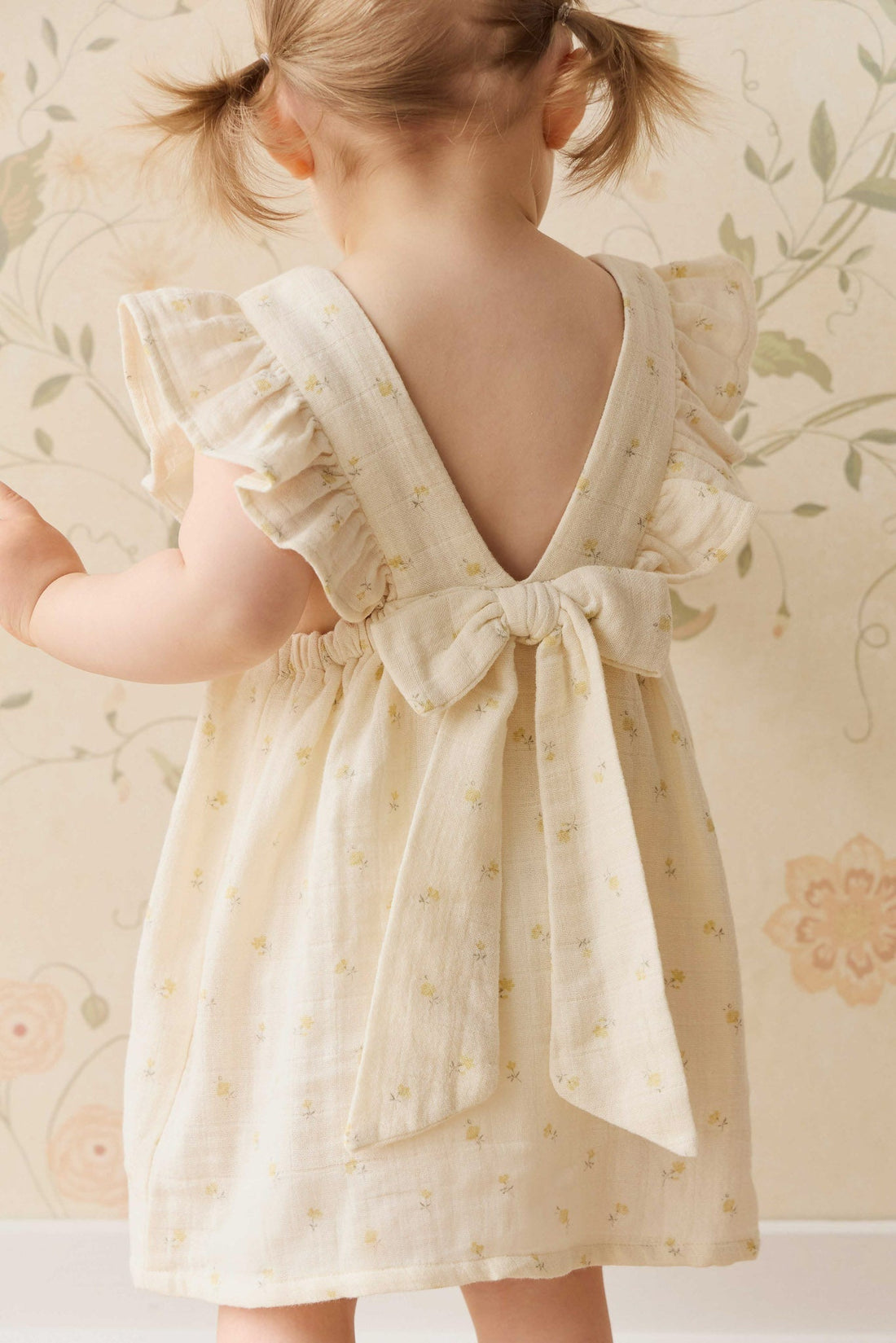 Organic Cotton Muslin Brielle Dress - Vintage Ditsy Childrens Dress from Jamie Kay USA